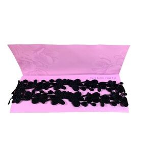 Super Lady Black Wide Embroidery Lace  Flower Decorative Straps- Large (40-50cm)